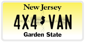 4X4VAN license plate in New Jersey