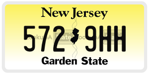 5729HH license plate in New Jersey