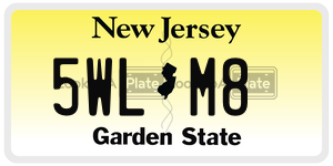 5WLM8  license plate in NJ