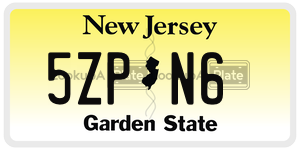 5ZPN6  license plate in NJ
