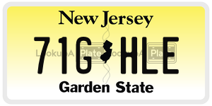 71GHLE license plate in New Jersey