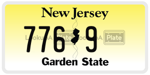 7769 license plate in New Jersey