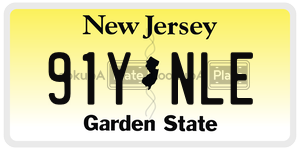 91YNLE  license plate in NJ