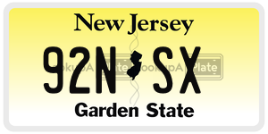 92NSX license plate in New Jersey
