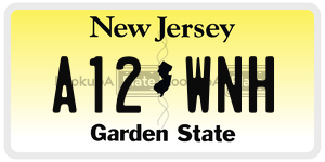 A12WNH license plate in New Jersey