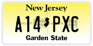 A14PXC license plate in New Jersey