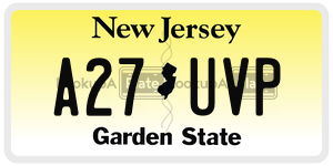 A27UVP license plate in New Jersey