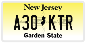 A30KTR license plate in New Jersey