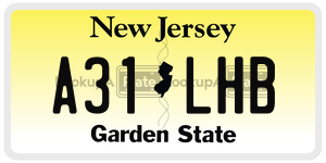 A31LHB  license plate in NJ