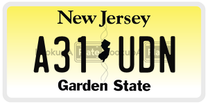 A31UDN license plate in New Jersey