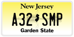 A32SMP  license plate in NJ