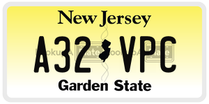 A32VPC license plate in New Jersey