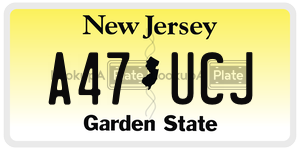 A47UCJ  license plate in NJ
