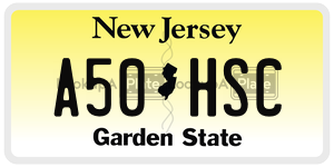 A50HSC  license plate in NJ