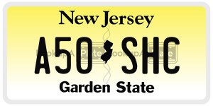 A50SHC  license plate in NJ
