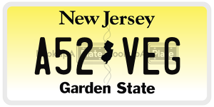 A52VEG  license plate in NJ