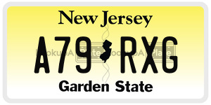 A79RXG license plate in New Jersey