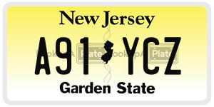 A91YCZ license plate in New Jersey