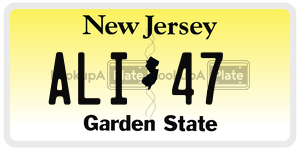 ALI47 license plate in New Jersey