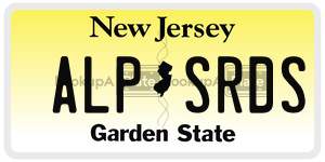 ALPSRDS license plate in New Jersey