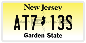AT713S license plate in New Jersey