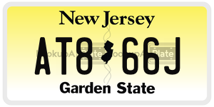 AT866J  license plate in NJ