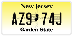 AZ974J license plate in New Jersey