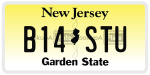 B14STU license plate in New Jersey