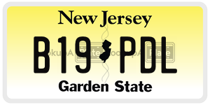 B19PDL  license plate in NJ