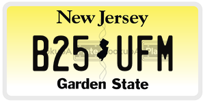 B25UFM  license plate in NJ