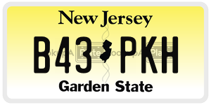 B43PKH license plate in New Jersey