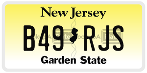 B49RJS license plate in New Jersey