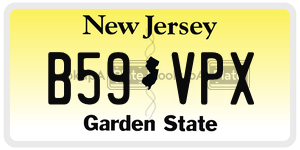 B59VPX license plate in New Jersey