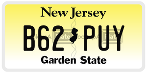 B62PUY license plate in New Jersey