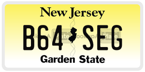 B64SEG license plate in New Jersey
