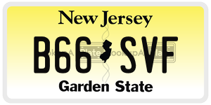 B66SVF  license plate in NJ