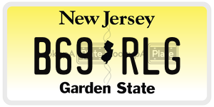 B69RLG license plate in New Jersey