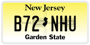 B72NHU license plate in New Jersey