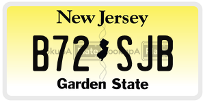 B72SJB  license plate in NJ