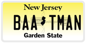 BAATMAN  license plate in NJ