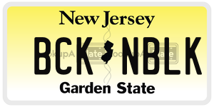 BCKNBLK license plate in New Jersey