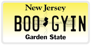 BOOGYIN license plate in New Jersey