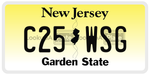 C25WSG  license plate in NJ