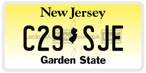 C29SJE license plate in New Jersey
