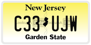 C33UJW  license plate in NJ