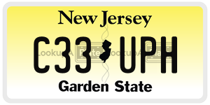 C33UPH license plate in New Jersey