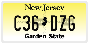 C36DZG license plate in New Jersey