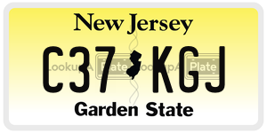 C37KGJ license plate in New Jersey