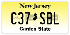 C37SBL  license plate in NJ