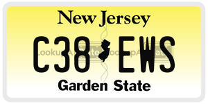 C38EWS license plate in New Jersey